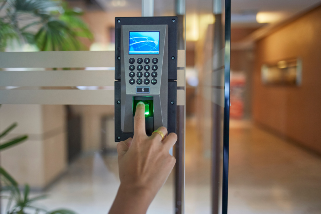 A security access control keypad used for restricted entry systems by Proactive Specialised Security Solutions.